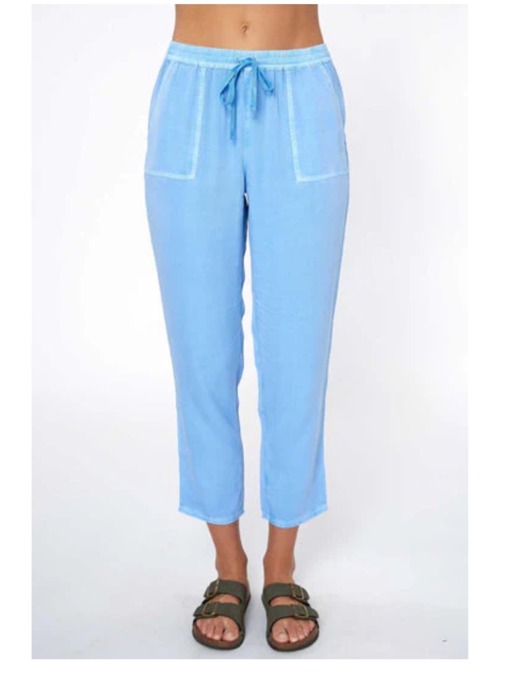 O'Neill Sky Blue Cropped Drawstring Pants ~ NWOT